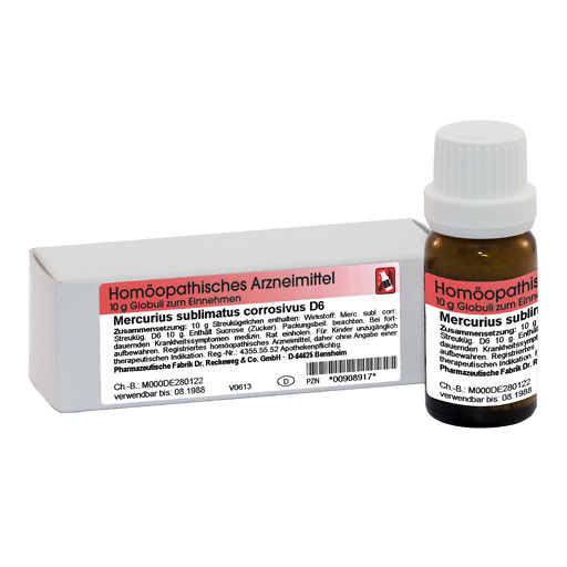 MERCURIUS SUBLIMATUS corrosivus D 6 Globuli