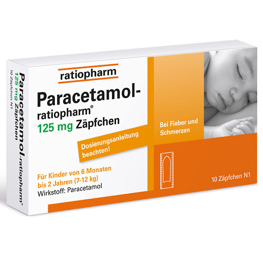 PARACETAMOL-ratiopharm 125 mg Zäpfchen