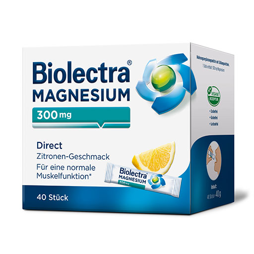 BIOLECTRA Magnesium 300 mg Direct Zitrone Sticks