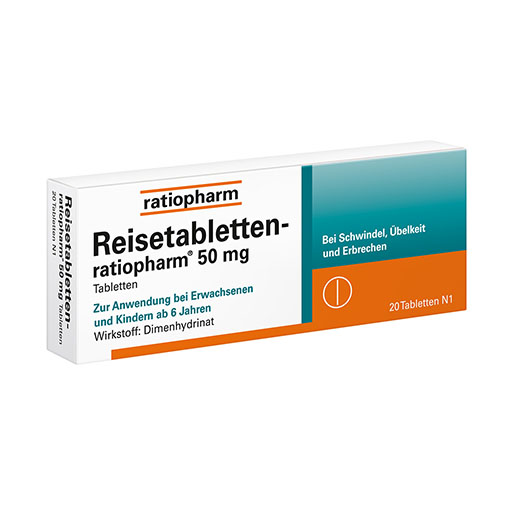 REISETABLETTEN-ratiopharm - bei Schwindel, Übelkeit & Erbrechen