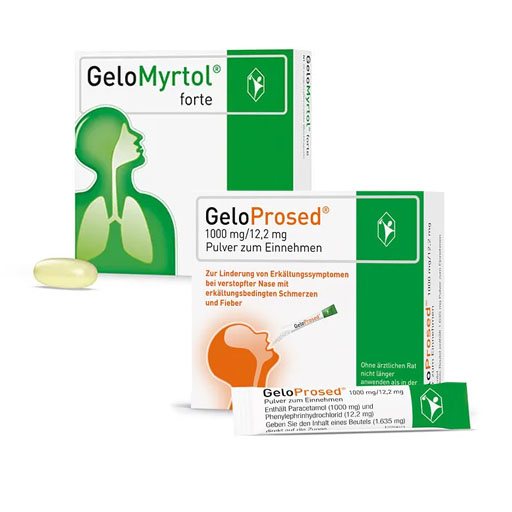 SPARSET: GELOMYRTOL forte 20 St * + GELOPROSED Pulver zum Einnehmen 10 St *