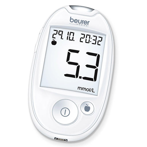 BEURER GL44 Blutzuckermessgerät mmol/l weiß
