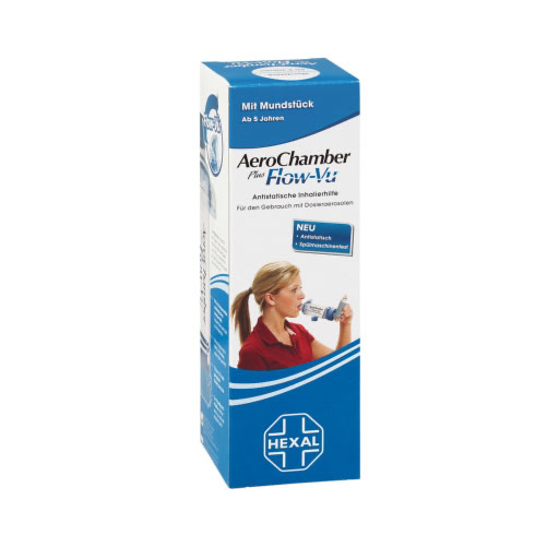 AEROCHAMBER m.Mundstück Erw.u.Kdr.ab 5 Jahre blau