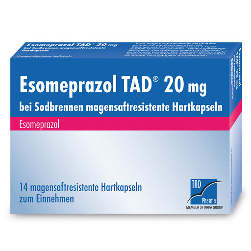 ESOMEPRAZOL TAD 20 mg bei Sodbrennen msr.Hartkaps.