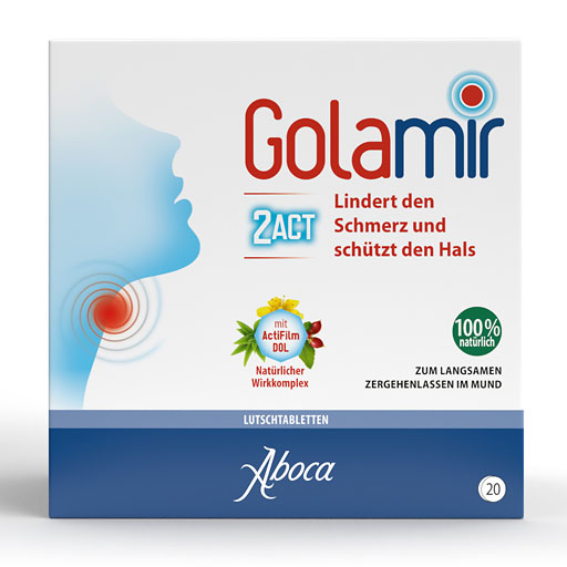 GOLAMIR 2Act Lutschtabletten bei Halsschmerzen
