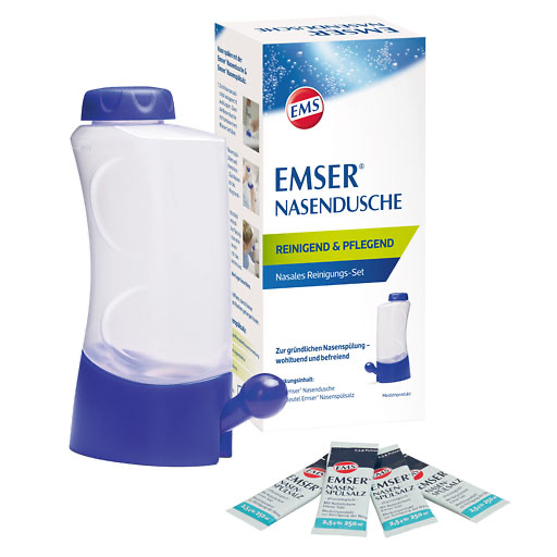 EMSER Nasendusche mit 4 Btl.Nasenspülsalz