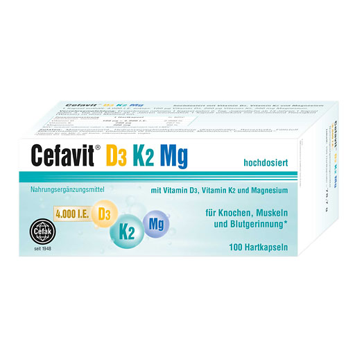 CEFAVIT D3 K2 Mg 4.000 I.E. Hartkapseln