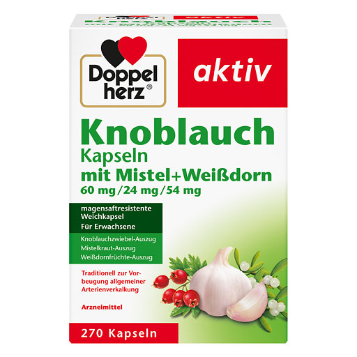 DOPPELHERZ Knobl.Kap.m.Mistel+Wei&szlig;dorn 60/24/54 mg