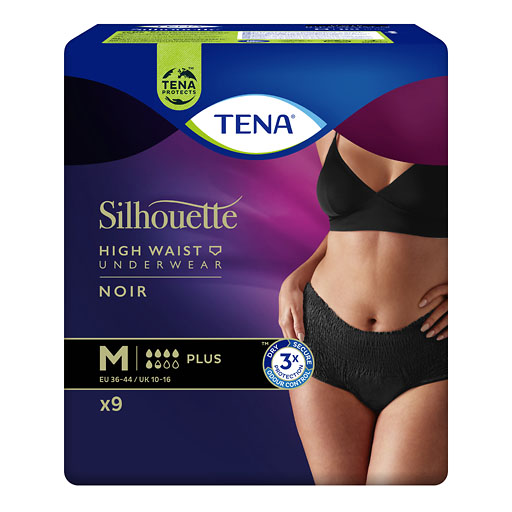 TENA SILHOUETTE Plus M noir Inkontinenz Pants