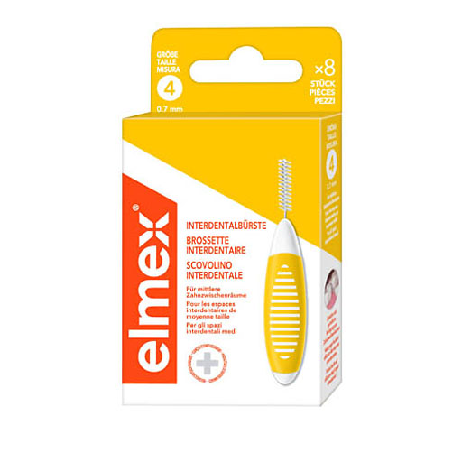 ELMEX Interdentalbürsten ISO Gr.4 0,7 mm gelb