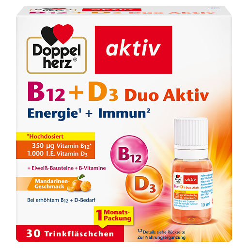 DOPPELHERZ B12+D3 Duo Aktiv Trinkampullen