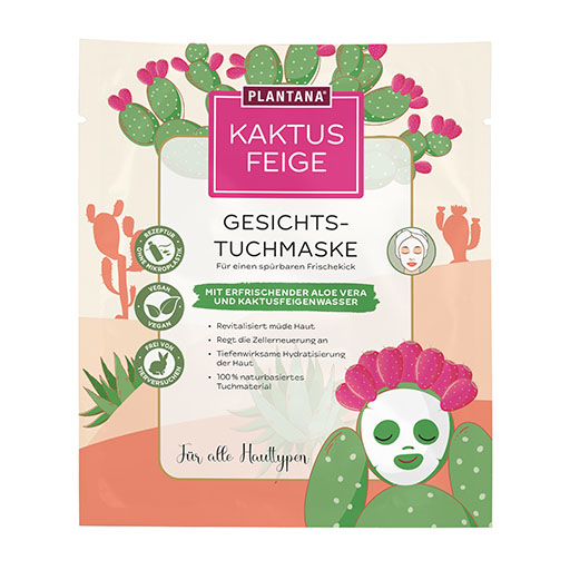 PLANTANA Kaktusfeige Gesichtstuchmaske m.Aloe Vera