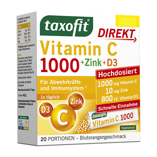 TAXOFIT Vitamin C 1000+Zink+D3 Direkt Granulat