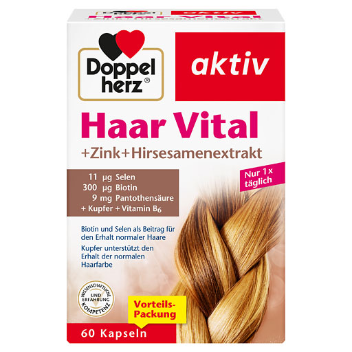 DOPPELHERZ Haar Vital+Zink+Hirse Kapseln